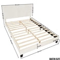 thumbnail image 3 of 3-Piece Bedroom Set with Height-Adjustable Headboard Bed and Nightstands for Bedroom Comfort, 3 of 5