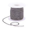 thumbnail image 1 of te de imitación 2mm, 10 yardas Banda de tes de imitación Collar de tes de imitación Dekoband tes de imitación Borde Artesanía Negro Baoblaze joyería de cadena de diamantes de imitación DIY, 1 of 8