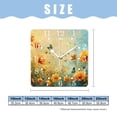 thumbnail image 2 of 12 Inch Wall Clock Battery Operated Square Clock for Office, Kitchen, Outdoor, Living Room,Oil Painting of Spring Flowers Tropical Lovely, 2 of 4