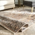 thumbnail image 6 of nuLOOM Harriet Vintage Medallion Fringe Area Rug, 3' x 5' Oval, Light Brown, 6 of 8