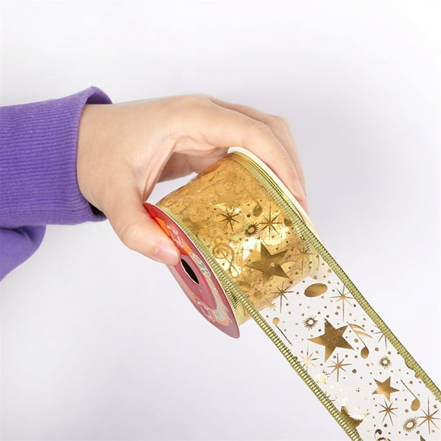 DJKDJL Christmas Carnival Exquisite Christmas Ribbon Gift Box Packaging Gift Ribbon Christmas Tree DIY Decoration Christmas Decoration Ideal for Christmas Home Decor
