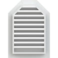thumbnail image 4 of 16"W x 18"H Octagonal Top Gable Vent (21"W x 23"H Frame Size): Functional, PVC Gable Vent w/ 1" x 4" Flat Trim Frame, 4 of 14