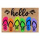 thumbnail image 2 of Mostín Puerta Trasero Perfil Mat La Bienvenida Hello Decorbent Decorativa 40x60 Cm para Entrada Baño, 2 of 9