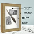 thumbnail image 2 of 25x7 Shadow Box Frame Silver | 2.25 inches Deep Real Wood Contemporary Shadowbox Display Frame | UV, 2 of 8