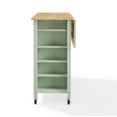 thumbnail image 2 of Crosley Furniture Savannah Wood Top Drop Leaf Kitchen Island/Cart in Mint Green, 2 of 17