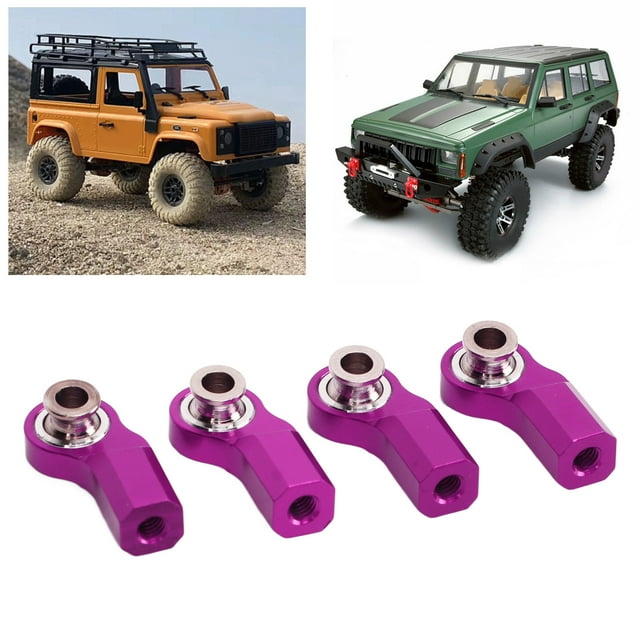 Embout de Tige Coudée RC, Direction en Acier Allié d'Aluminium pour Axial SCX10, Modèle de Voiture 1/10, Léger et, Améliore la Performance de Direction, Pièces de Rechange pour Voitures RC, 20mm de Long