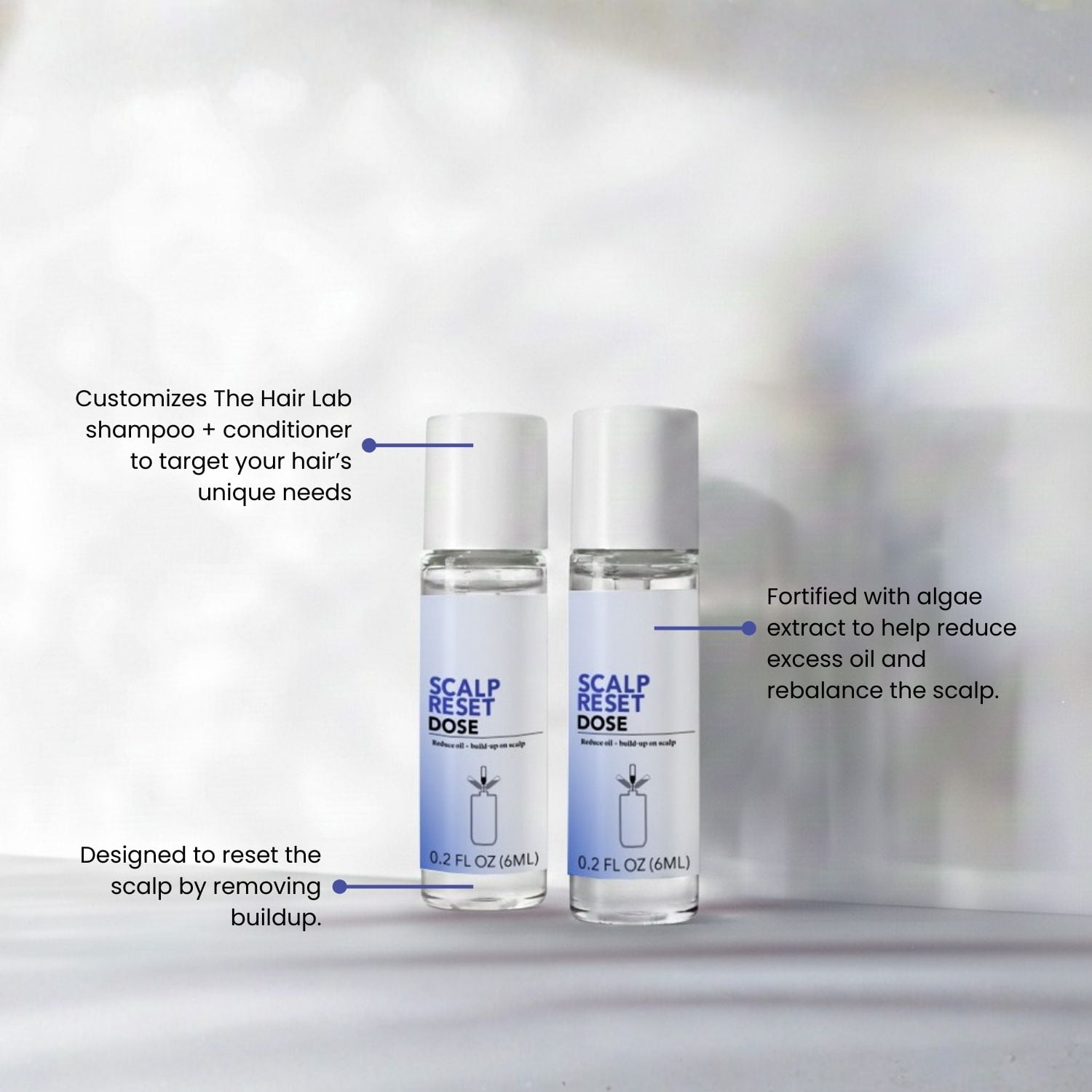 The Hair Lab Scalp Reset Dose Set with Algae Extract to Purify Hair, 2 x 0.2 fl oz