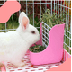thumbnail image 3 of Kit Comedero Bebedero Para Conejo Cuyos Chinchillas Malubero ROSA BLANCO, 3 of 5