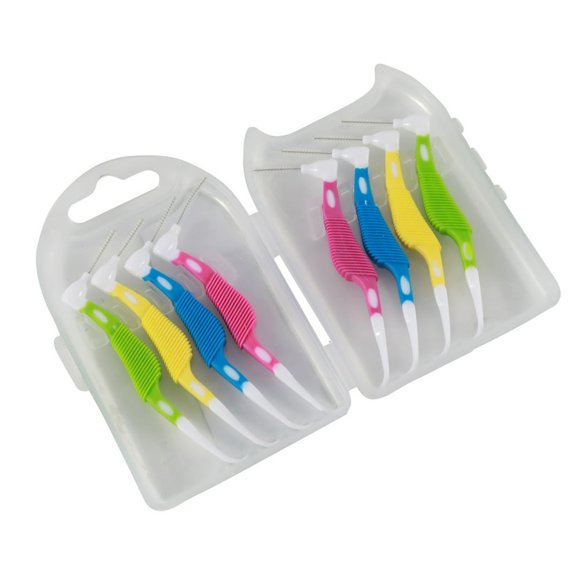8Pcs/Set Interproximal Brush Remove Teeth Residue Multifunctional PP Hippocampus-shaped Dental Floss Brush for Household