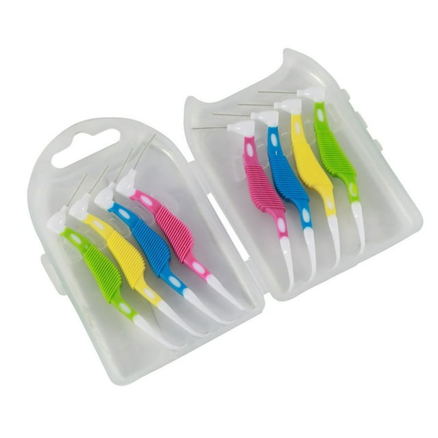 Ensemble de 8 Pcs Brosse Interproximale Élimine les Résidus des Dents Brosse Dentaire Multifonctionnelle en PP en Forme d'Hippocampe pour la Maison