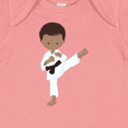 thumbnail image 4 of Inktastic African American Boy, Karate Pose, Black Belt Boys Baby Bodysuit, 4 of 5