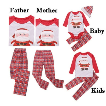 Qiylii Xmas Family Jammies Holiday Matching Pajama Long Sleeve Top Long Pants