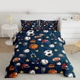 thumbnail image 2 of jejeloiu Boys Ball Game Twin Comforter Sets,Football Basketball Rugby Bedding Set For Boys Teens Reversible 2-Piece, 2 of 8