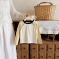 thumbnail image 4 of Toddler Girls Long Sleeve Shirts Soft & Cozy Pullover Tee Color Block Shirts for Girls Daily School Cute Tops Girls Shirts Size 12-18 Months, 4 of 4