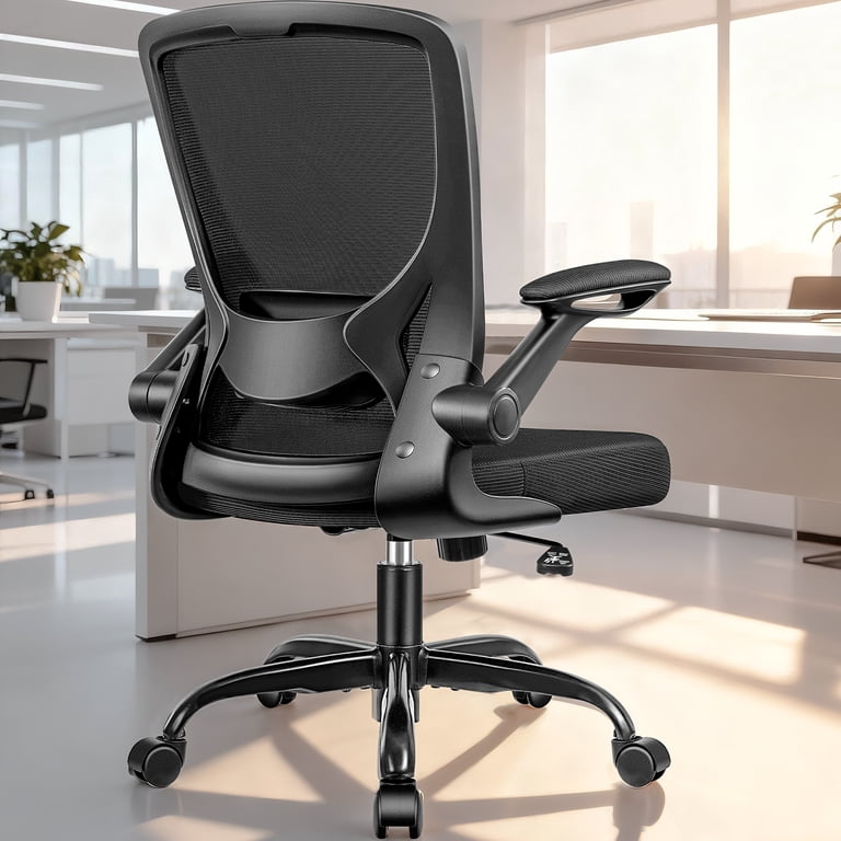 Coolhut Ergonomic Mesh Office Chair with Flip-Up Arms photo 8