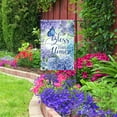 thumbnail image 6 of SM-XLHN Bless This Home Blue Hydrangea Butterfly Decoration Spring Summer Floral Garden Flag Outdoor Yard Flag 12" x 18", 6 of 6