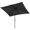 thumbnail image 5 of Mayincolor 6.5 x 10 Ft Rectangular Patio Umbrella Aluminum Pole, Outdoor Table Market Umbrella with Crank, 6 Steel Ribs, Polyester Canopy, Black, 5 of 11
