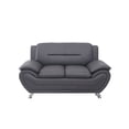 thumbnail image 5 of Uspridefurniture Sanuel Faux Leather Pillow Top 2Pcs Living Room Sets, Gray, 5 of 6