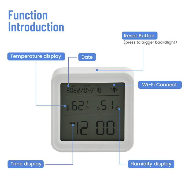 Thermomètre WiFi intelligent hygromètre intérieur Bluet ooth chambre WiFi  cap