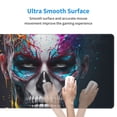 thumbnail image 4 of Rateoe Modern Abstract Colorful Skull Print Mouse Pad - Extended Large Gaming Mousepad,Non-Slip Stitched Edge,16x29.5 Inch, 4 of 8