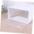 thumbnail image 3 of Paquete de 3 cajas de almacenamiento de zapatos, organizador de zapatos apilable de plástico transparente para armario, contenedores para zapatillas, soportes para contenedores, 3 of 5
