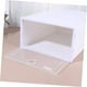 thumbnail image 3 of Paquete de 3 cajas de almacenamiento de zapatos, organizador de zapatos apilable de plástico transparente para armario, contenedores para zapatillas, soportes para contenedores, 3 of 5