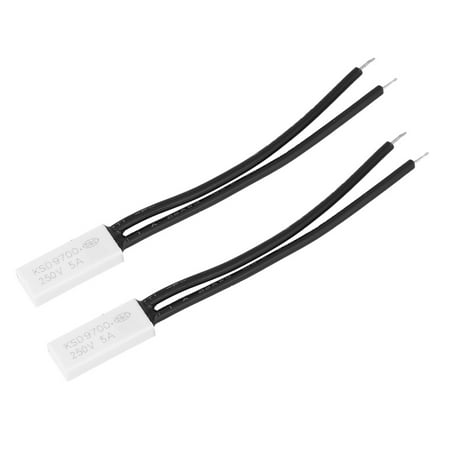 

2024 2pcs KSD9700 Normally Closed Temperature Control Switch Thermal Protector Plastic Probe110℃ g