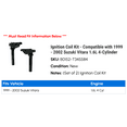 thumbnail image 2 of Ignition Coil Kit - Compatible with 1999 - 2002 Suzuki Vitara 1.6L 4-Cylinder 2000 2001, 2 of 2