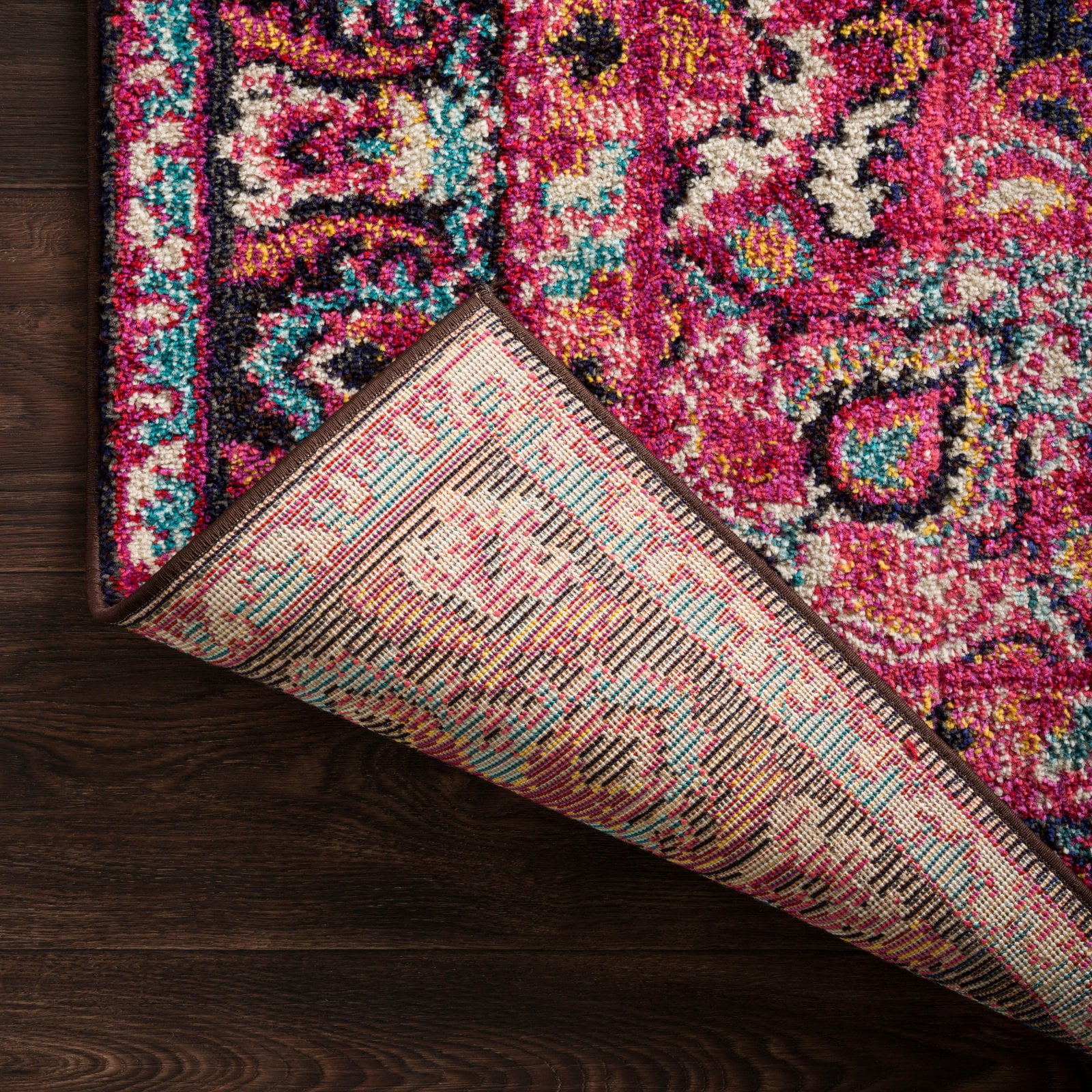 Loloi Nadia Abstract Midnight / Pink Area Rug
