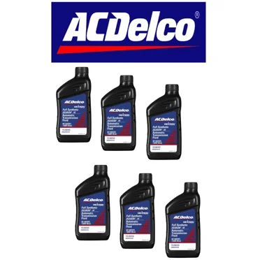 ACDelco GM Dexron VI Full Synthetic Automatic Transmission Fluid 1 Quart 6 Pack