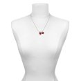 thumbnail image 3 of Delight Jewelry Silvertone Red Heart with Beaded Border Red Lucky Ladybug Necklace and Dangle Earrings Set, 3 of 6