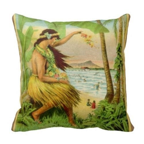 QIFEIHA Native Hawaiian Pillowcase Cushion Cover Two Sides Printing Size 18x18 inch