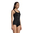 thumbnail image 3 of Lands' End Women's Tummy Control Chlorine Resistant Scoop Neck Soft Cup Tugless One Piece Swimsuit, Black, XL, 3 of 3