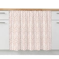 thumbnail image 2 of Burnt Orange Striped Small Sink Skirt 10"Wx11"L,Dustproof Under Sink Curtain with Self Adhesive Tape,Modern Abstract Art Geometric Cabinet Curtain Cover for Bathroom Vanity,Kitchen Storage Shelf,RV, 2 of 9