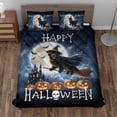 thumbnail image 2 of Happy Halloween Newfoundland Witch Pumpkins Bats Quilt Bedding Set Newfie Dog Lover Gifts 1 Blanket Bed Cover 2 Pillowcases - 13012, 2 of 5