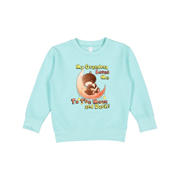 Inktastic My Grandma Loves Me to the Moon and Back Toddler Sweatshirt