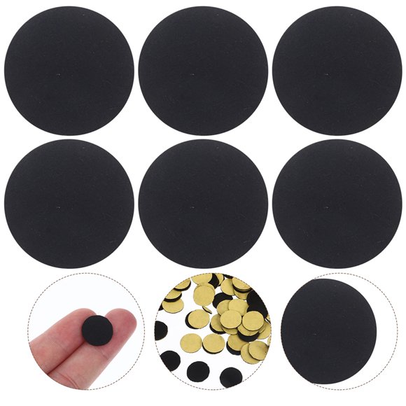 OUNONA 500Pcs Black Felt Circles with Self Adhesive Backing for Durable Craft and Sewing Projects