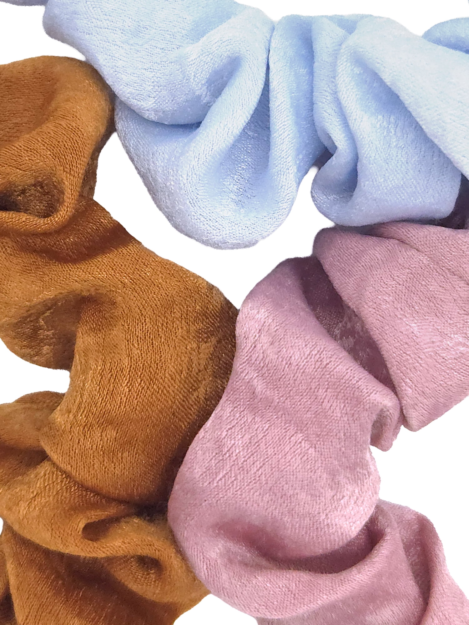 Time and Tru Women's Washed Silk Hair Ties, 10-Pack, Multi-Color Silk