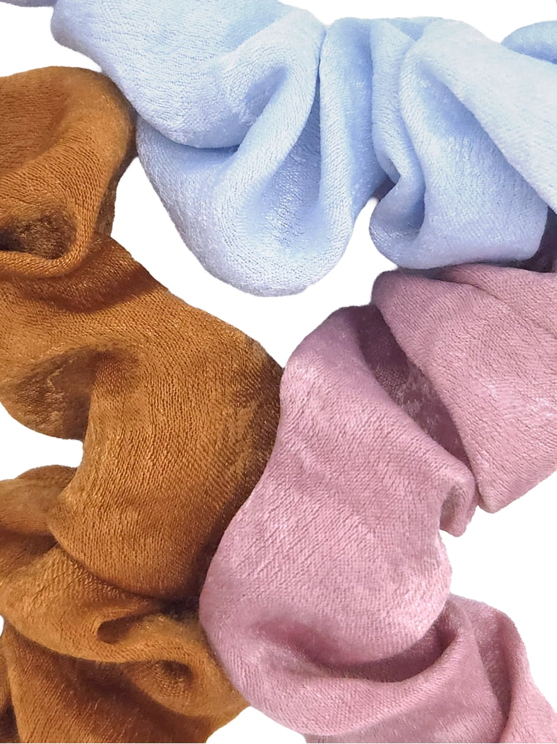 Time and Tru Washed Silk Hair Ties 10-Pack Multi-Color Hair Ties