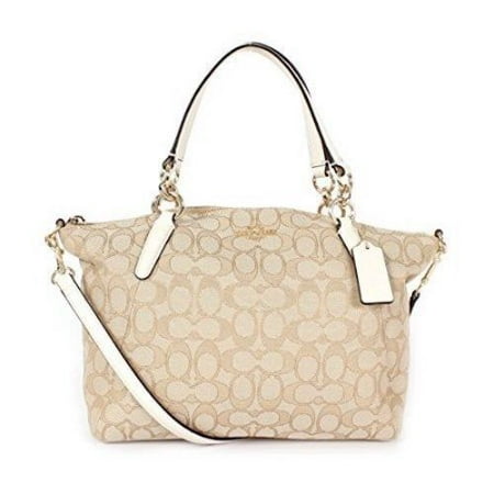 Signature Satchel Handbag - NEW COACH (F27580) SIGNATURE LIGHT KHAKI CHALK MINI KELSEY SATCHEL BAG HANDBAG