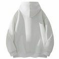 thumbnail image 3 of KHONTS Men's Big and Tall V-Neck Hoodies Casual Fall Stylish Streetwear Basic Classic Solid Color Hooded Sweatshirt Grey XXL, 3 of 3
