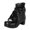 Black, variant on Stylish Women's Ankle Boots Winter Short Boots Front Lace Up Solid Color Shoes for Fashionable Daily Wear