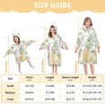 thumbnail image 3 of Wearable Blanket with Sleeves and Pocket Oversized Hooded Sweatshirt 3-14 YR Floral Pineapple Pattern M, 3 of 7