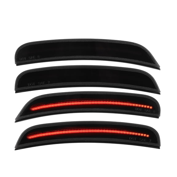Front Rear LED Side Marker Light 68214405AA for Dodge Charger 2015-2021 Black Lens Amber Red Light 2pair