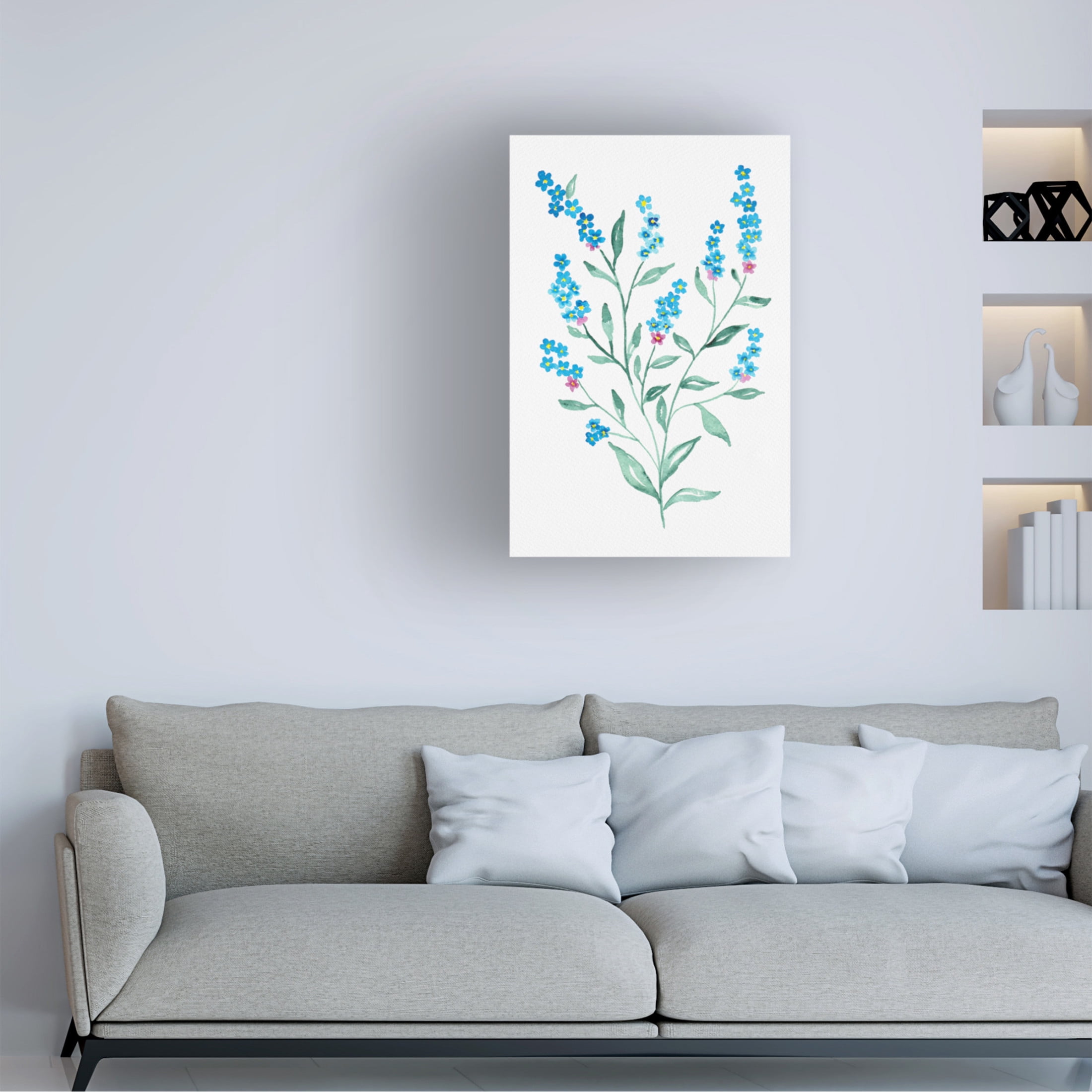 Trademark Fine Art Kata Botanical Myosotis sylvatica botanical Canvas Wall Art
