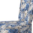 thumbnail image 4 of Designart "Élégance Néo-Victorienne : Motif Roses Bleues II" Chaise d'Appoint Rembourrée Motif Roses Bleues - Fauteuil Cottage pour Salon, 4 of 7