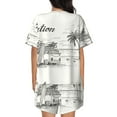 thumbnail image 3 of Kdxio Summer Vacation Scene Print Pajamas Sets for Women Short-Sleeved Pjs with Lounge Shorts Two Piece Sleepwear S-4XL, 3 of 8