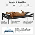 thumbnail image 2 of ZXNYH Metal Elevated Dog Bed, Cooling Raised Pet Cot with Chew Proof and Washable Textilene Mesh, No-Slip Feet and Stable Rustless Frame for Indoor & Outdoor, Medium, Brown, 2 of 8