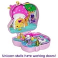 thumbnail image 6 of Polly Pocket Unicorn Tea Party Compact Playset with 2 Micro Dolls & Accessories, Travel Toys, 6 of 7