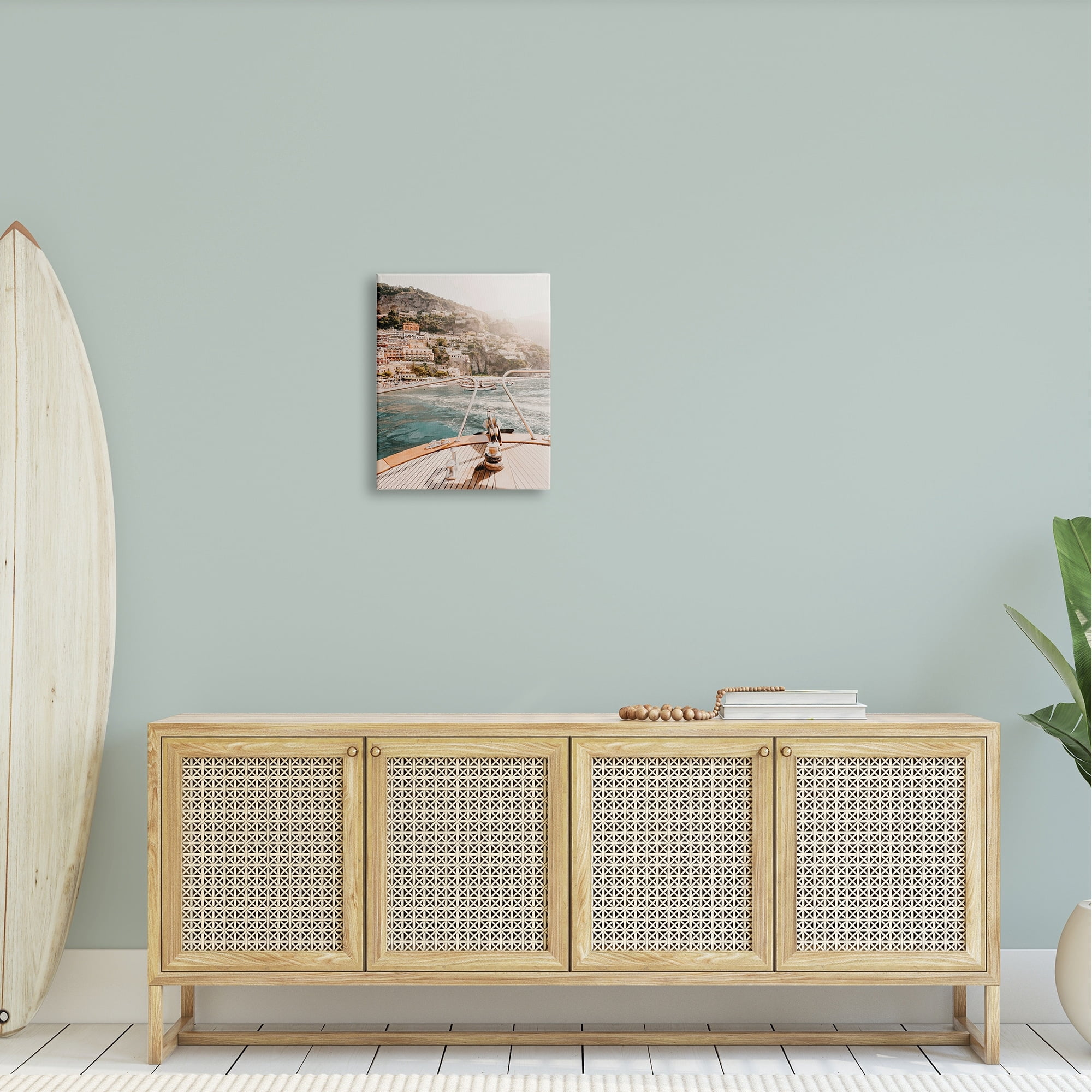 Stupell Boating Coastal Seaside Town Buildings Landscape Photography Gallery Wrapped Canvas Print Wall Art